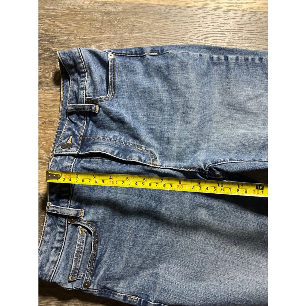 Lands End Mid Rise Skinny Jeans Womens 8 Blue Stretch Denim Classic Wash - Picture 4 of 8